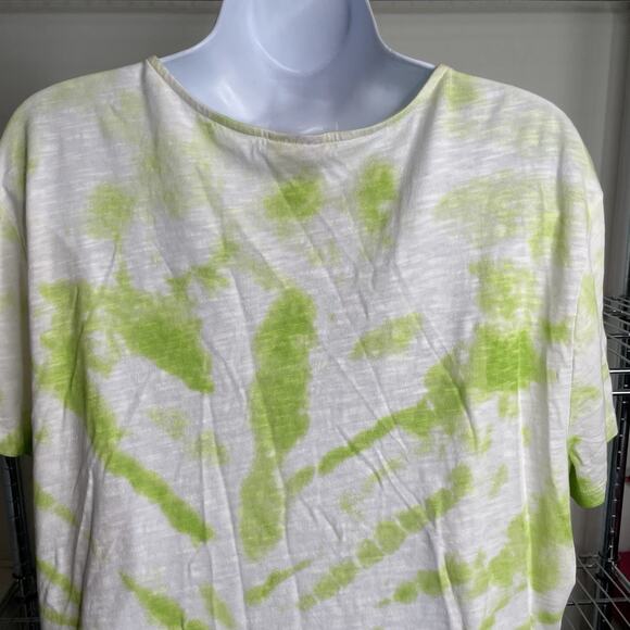 Chico's Women's Green Yellow Embroidered Top Size 3 XL Lightweight Boho Flowy - Picture 6 of 11